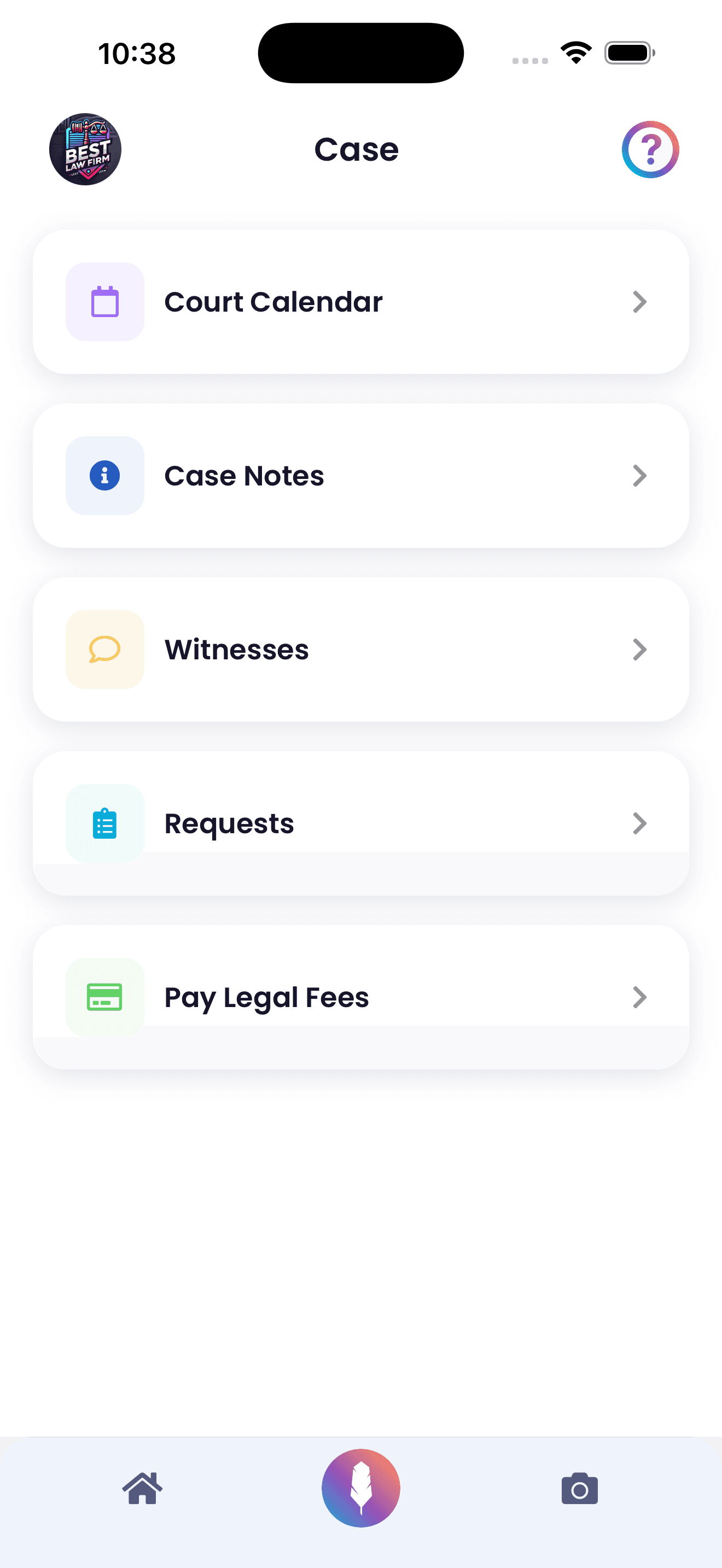 Criminal defense case management features