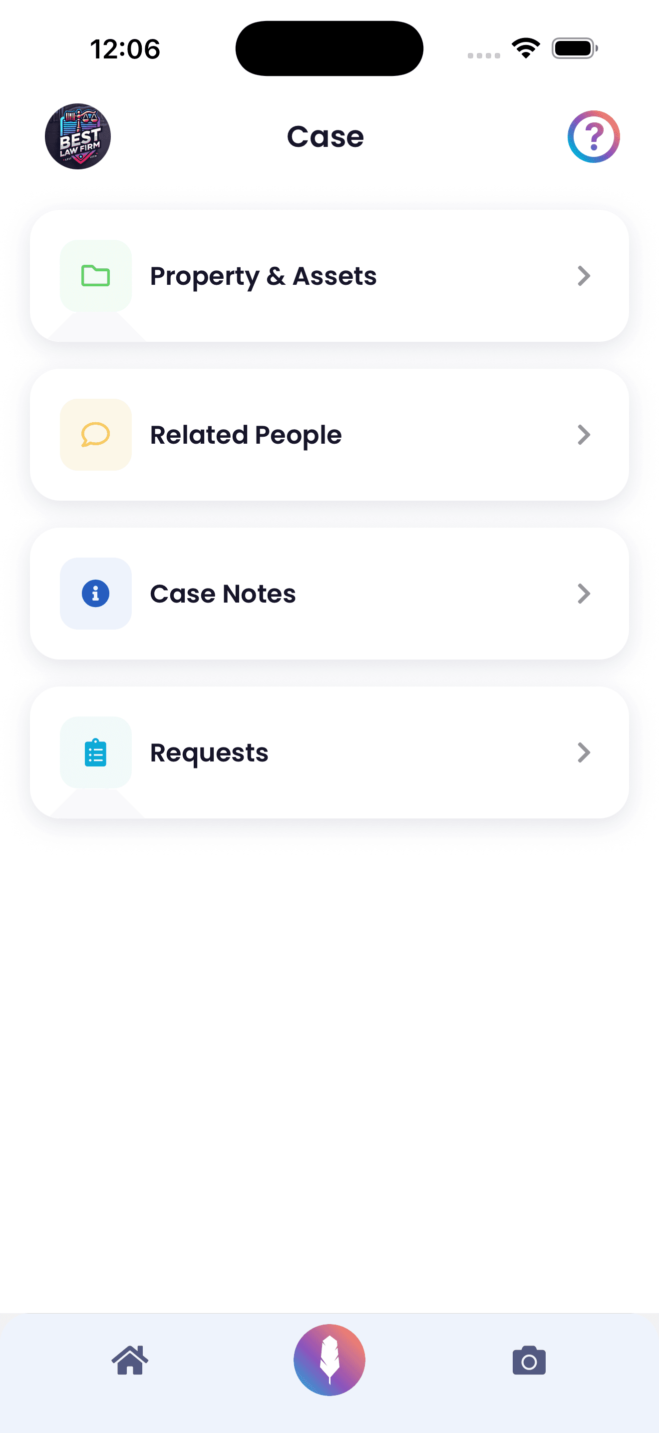 Family law case management features
