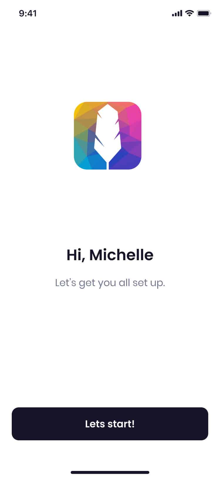 Client onboarding screen in Quilia
