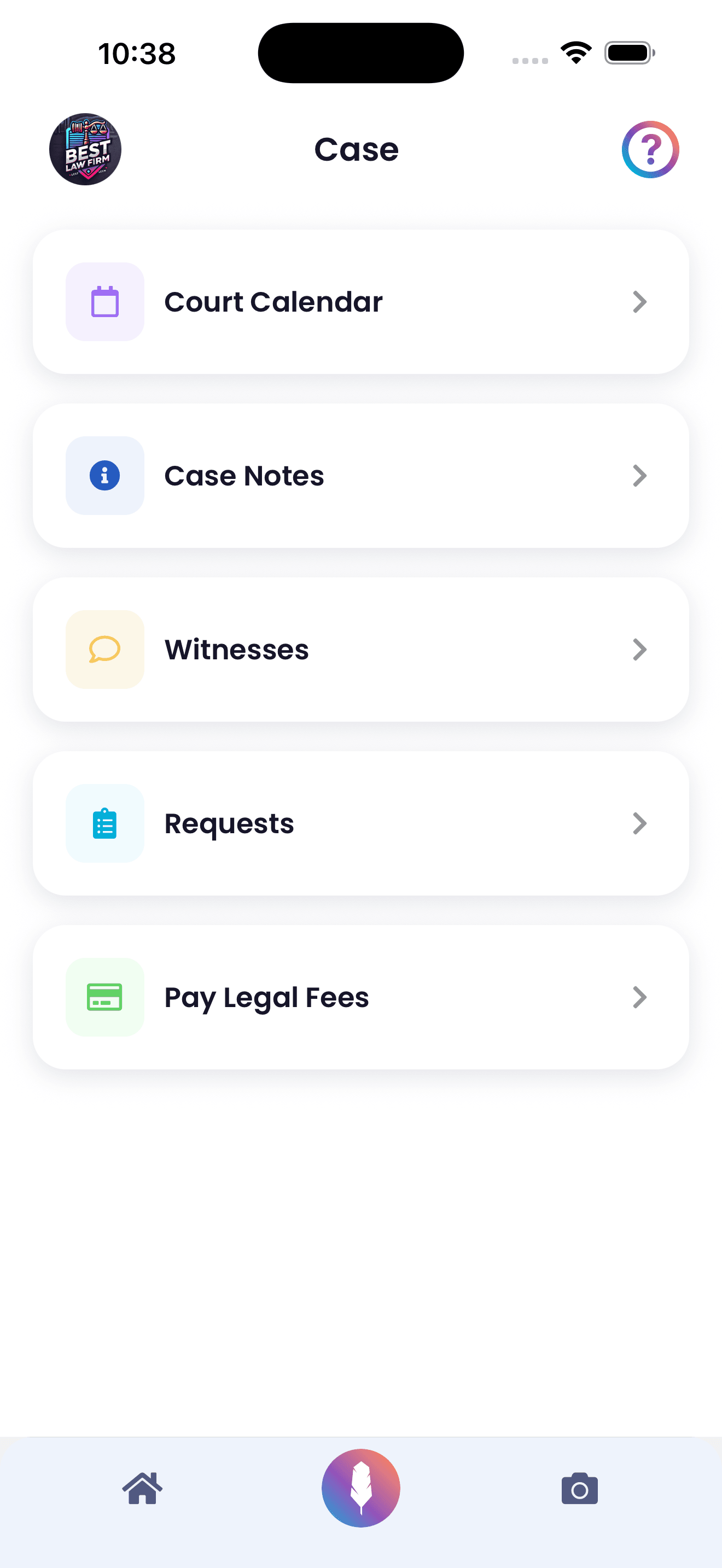 Criminal defense case management features