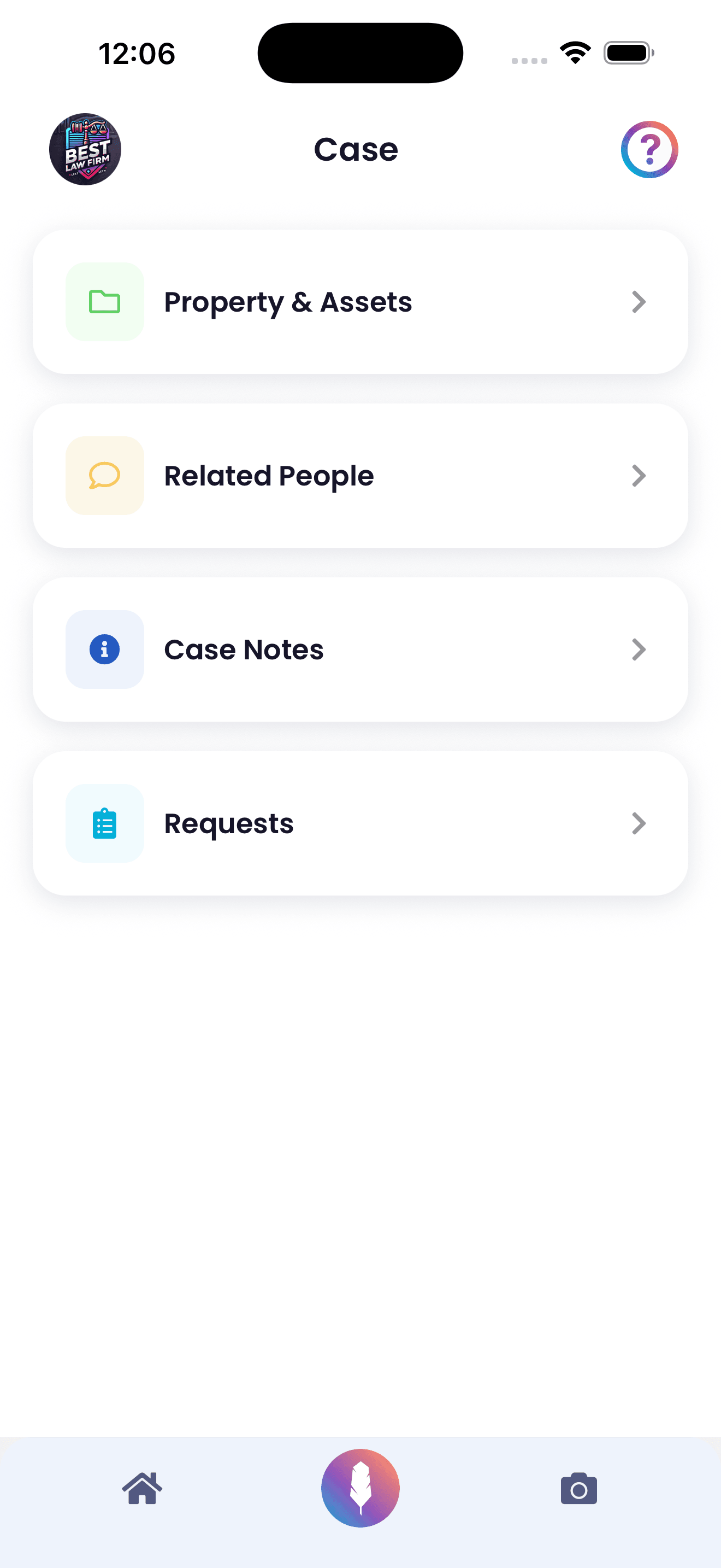 Family law case management features