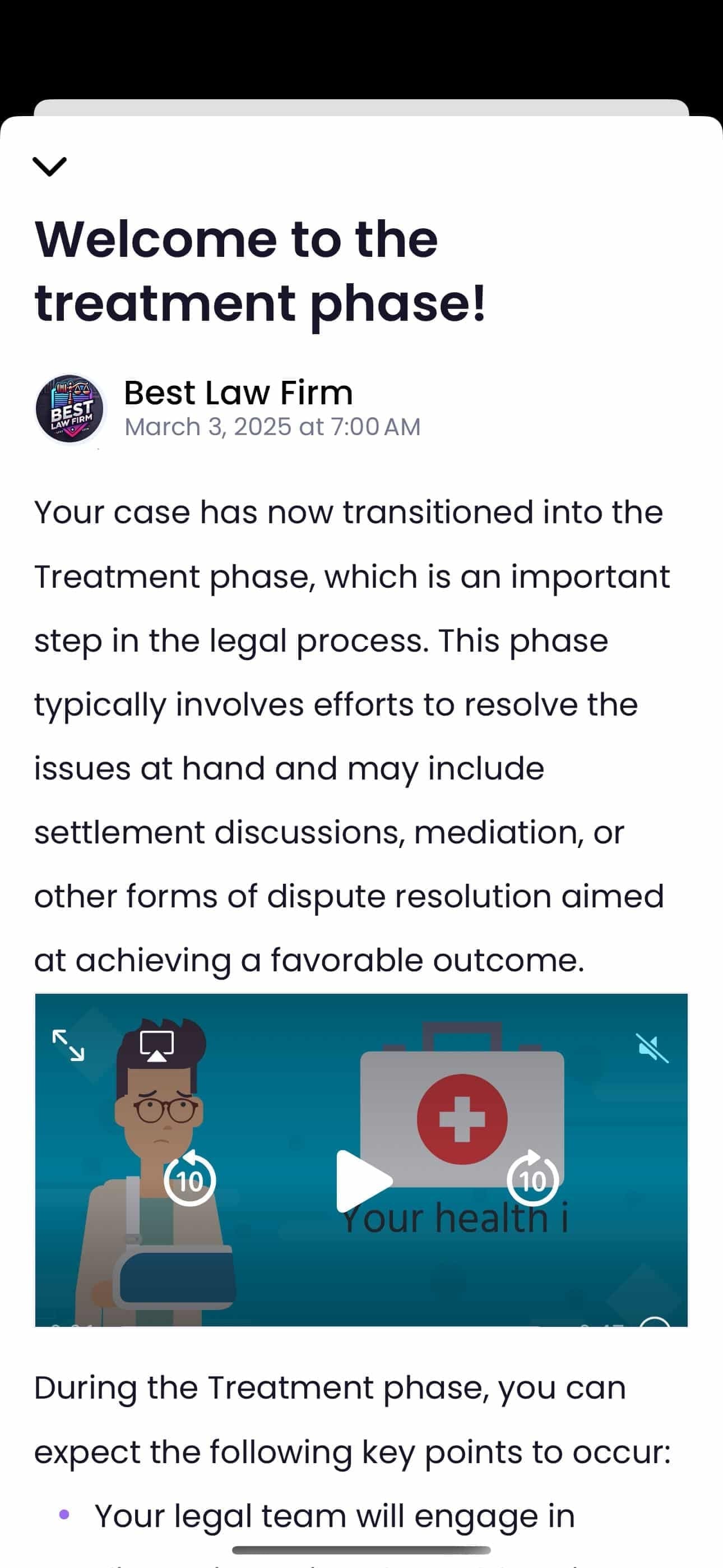 Automated case updates and client communications