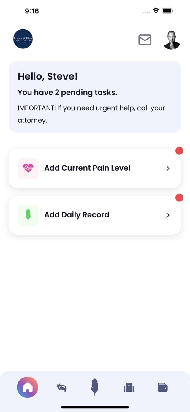 Quilia Screenshot Home Tab